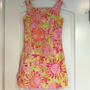 Lilly Pulitzer Mosaic Sun Salute Shift Dress Sz 4